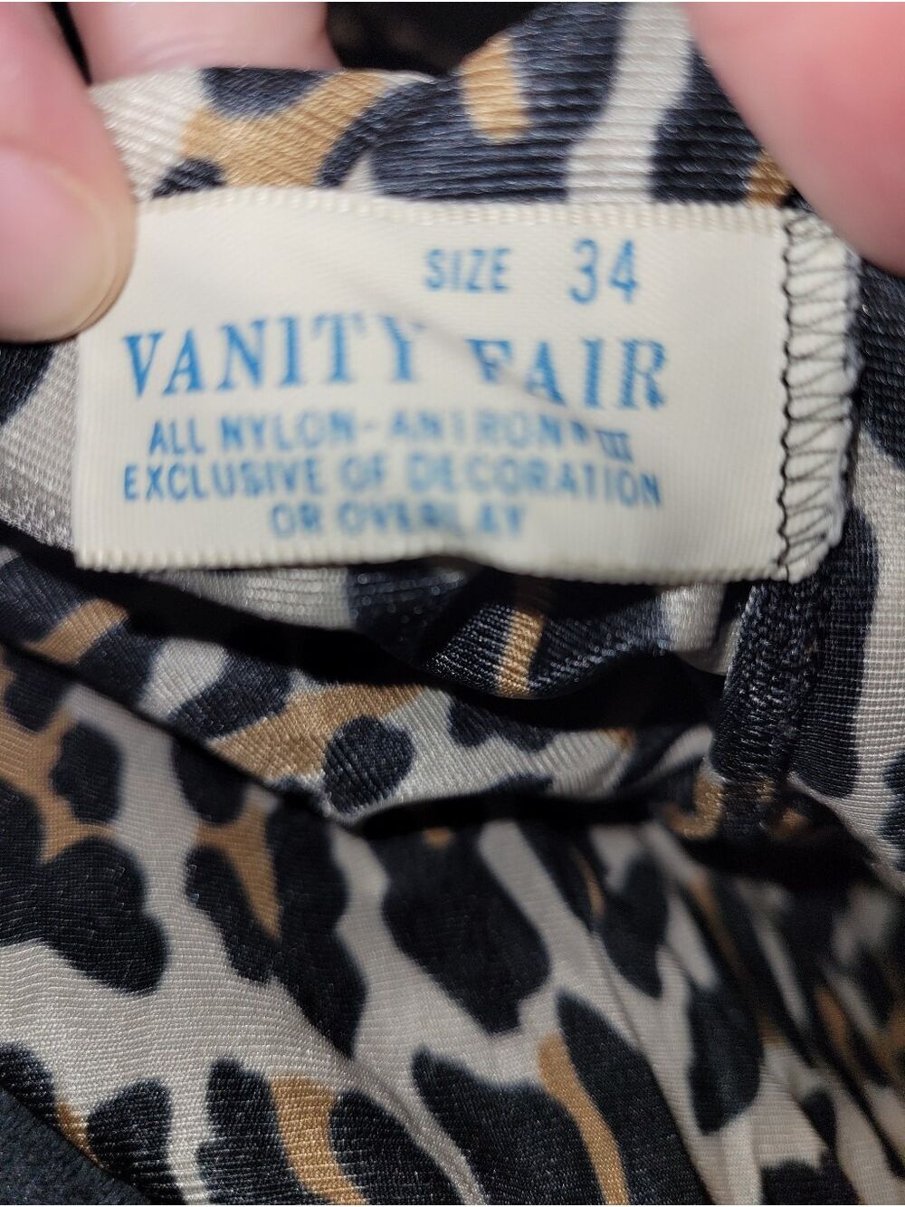Vintage Vanity Fair Silky Animal Print Gown Slip Dress Exquisite Glam 34 S - Picture 5 of 5